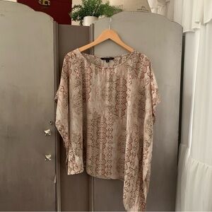 Zac & Rachel Tan and Brown Boxy Asymmetrical